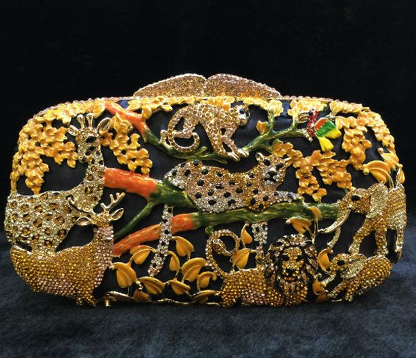 

luxury full gold crystal diamond evening bag women clutch purse