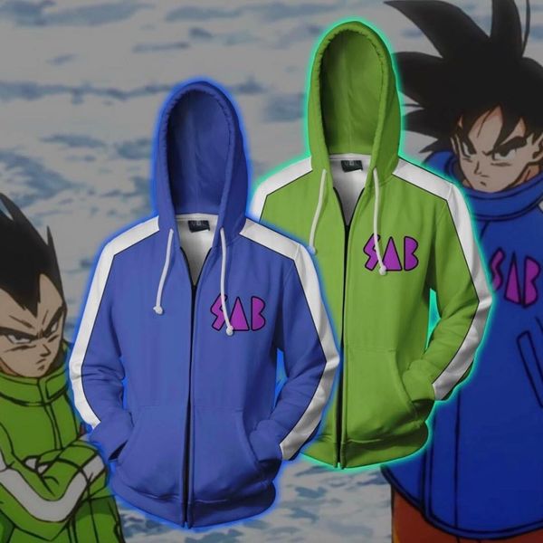 

cloudstyle men zip up hoodies super jacket 3d vegeta kid goku printed anime hooded cosplay zip up sweatshirt coats, Black