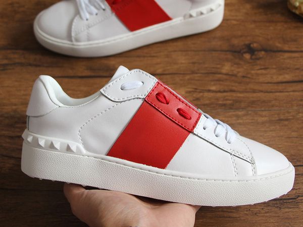 

Designer Shoes Top Quality White Colorful Open Mens Womens ACE Genuine Leather Designer Sneakers Luxury Brand Casual Shoes New Gift On sale