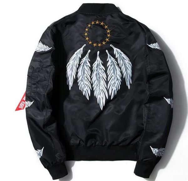 

pilot jacket for men in spring and autumn casual feather jacket, Black;brown