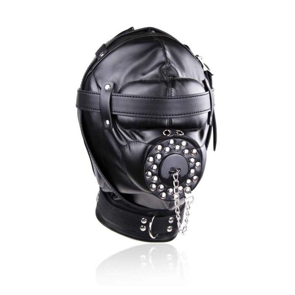 

bondage gear full b0306032 pink restriction hood mask color detachable zentai hoods gag lace muzzle costume mouth cover with black gimp jbcj