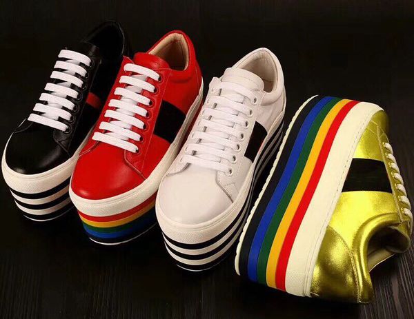 

2018 brand ale leather women shoes platform shoes woman casual shoes zapatillas deportivas sapatos femininos sapatilha zapatos mujer, Black