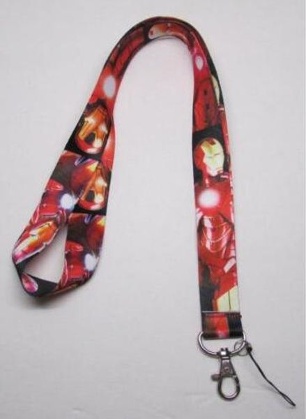 

Red ironman iron man lanyard key chain ring keychain id holder new