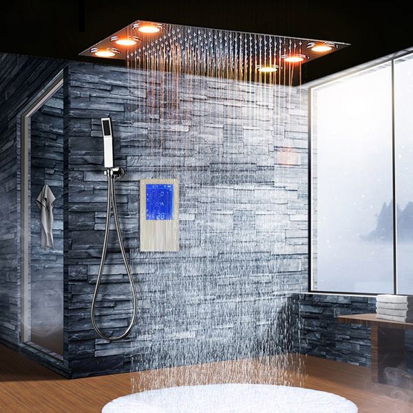 

цифровой термостатический набор для душа контроллер сенсорная панель управления современный европейский стиль sus304 осадки ванной комнаты l