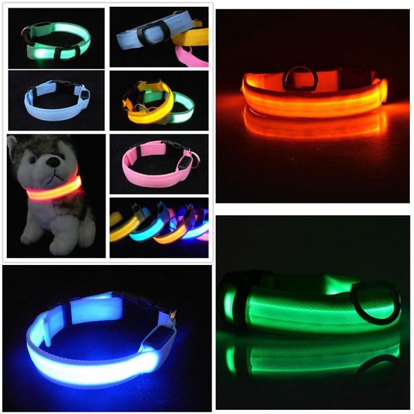 

night safety flashing glow in the dark dog leash pet collar luminous for dogs cats dog accessories dog supplies