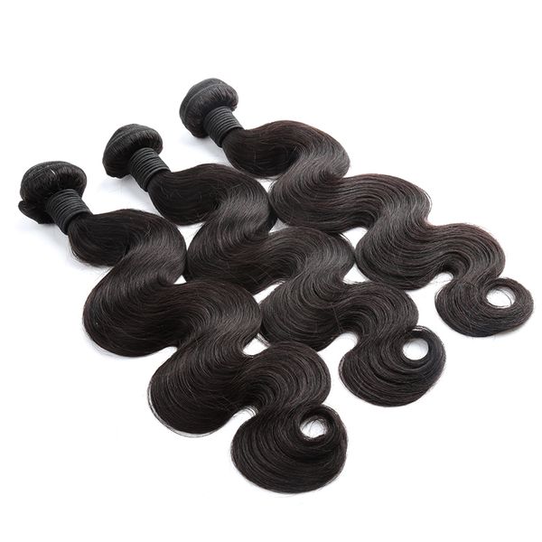 

indian virgin human hair bundles 10 28 body wave human hair extensions weaves natural color unprocessed human hair weft bellahair, Black