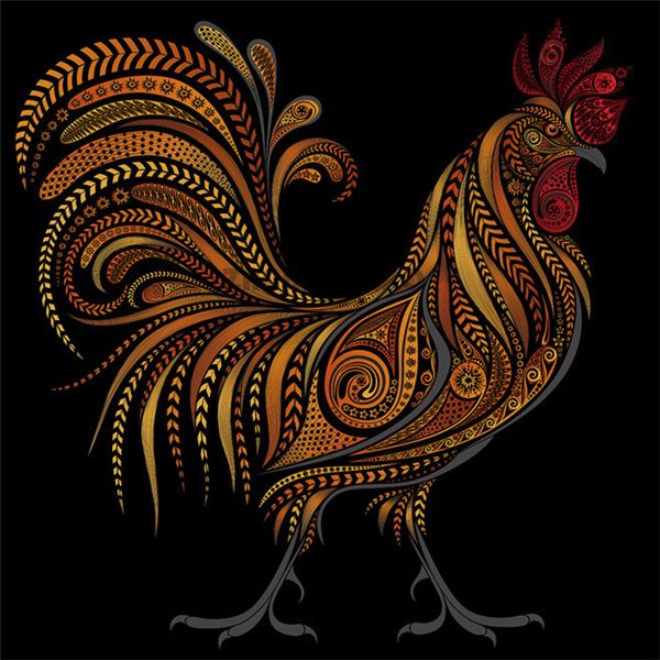 

mosaic home decoration gift animal cock diy diamond painting cross stitch kit rhinestone full square&round diamond embroidery yx3324