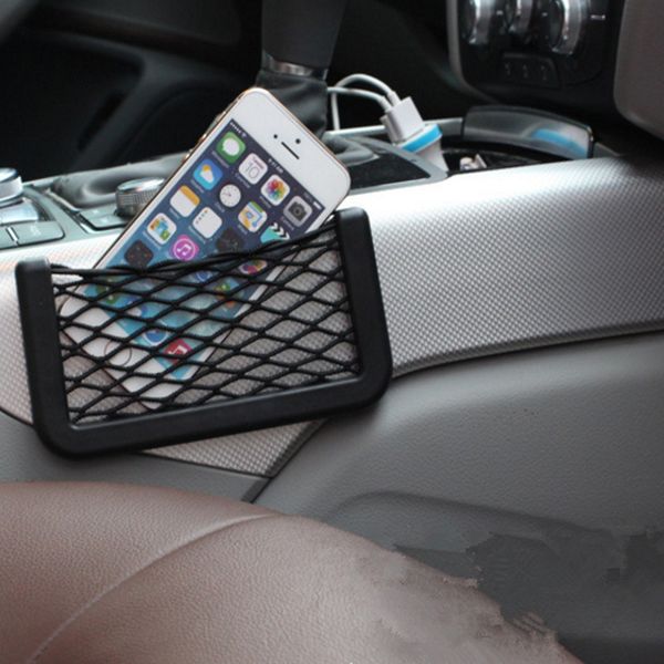 

15*8 см автомобиль ящик для хранения net pocket стеки сумка для хранения авто мобильный телефон net pocket сумка стойки размещения организат