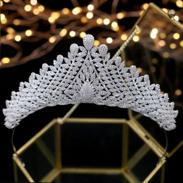 

zircon tiara de noiva wedding tiaras bridal crowns bridal hair accessories tiara nupcial corona de la boda, Silver
