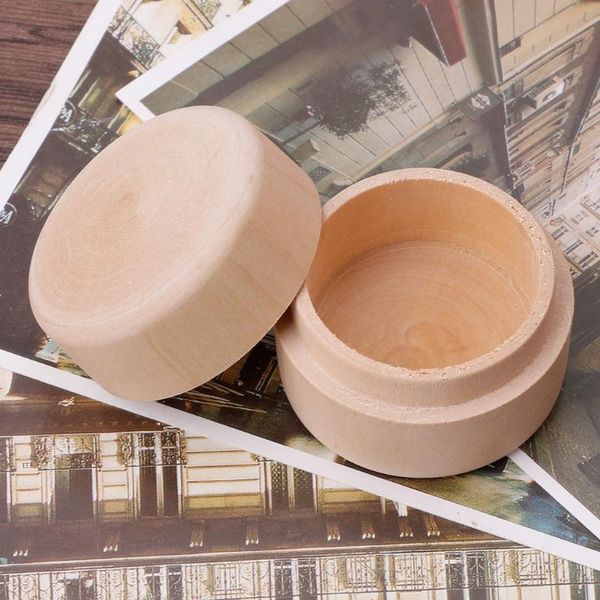 

mini round wooden storage boxes ring box vintage decorative natural craft jewelry box case wedding accessories for women gift, Black;white