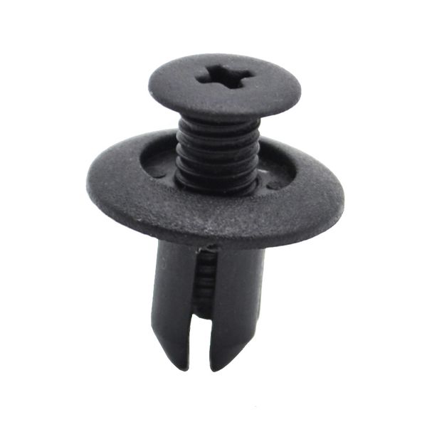 100x//Kit 8mm Car Hole Plastic Rivets Fastener Fender Bumper Push Pin Clips Black
