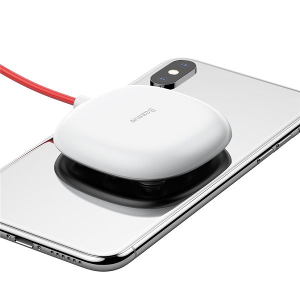 O carregador sem fio da ventosa de Basus Usuário portátil do carregador de silicone 10w rápido carregador de carregamento do carregador para o iPhone XR XS MAX