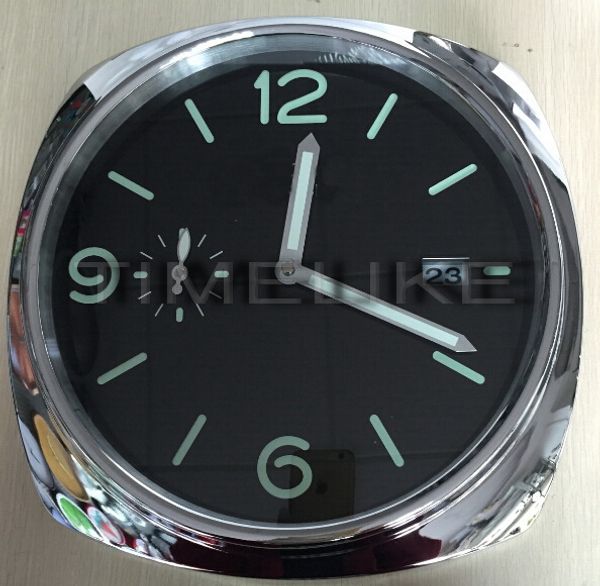 

deisgn watch shape wall clock wall watch with date for retail with logos