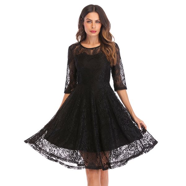 

women's party dresses fashion elegant lace dress bodycon a-line cocktails dress s  l xl 2xl black navy blue wine red, White;black