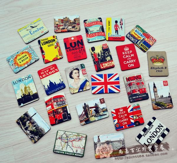 

24 piece magnetic fridge magnets refrigerator sticker london scenery home decoration accessories magnetic paste arts/crafts
