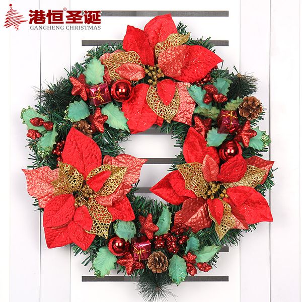 Bow Deck Xmas Wreath Pendant 19 69 50cm Christmas Decoration For