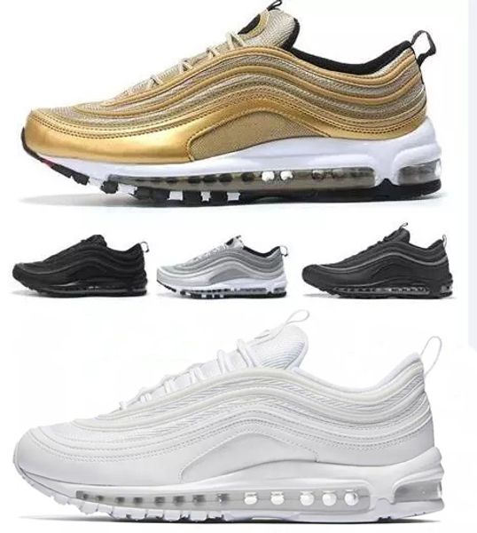 

97 Running Shoes For Men Black Bullet Triple White OG Sliver Bullet Mens Trainers Hiking Jogging Walking Outdoor Shoe Sports Sneakers