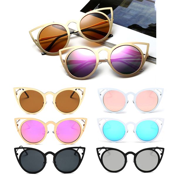 

women cat eye sunglasses classic designer oversized uv400 eyewear fashion shades, White;black