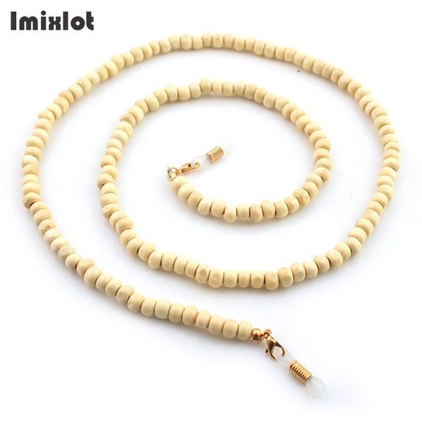 

imixlot 2017 new womens wooden beaded eyeglass eyewears sunglasses reading glasses chain cord holder neck strap rope