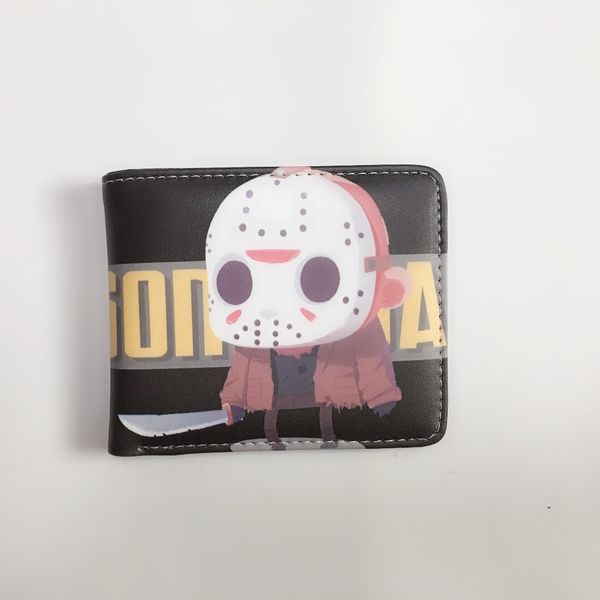 

sell friday the 13th short wallet purse handbags fashion women's cartoon young men coin purse student gift w1185y, Red;black