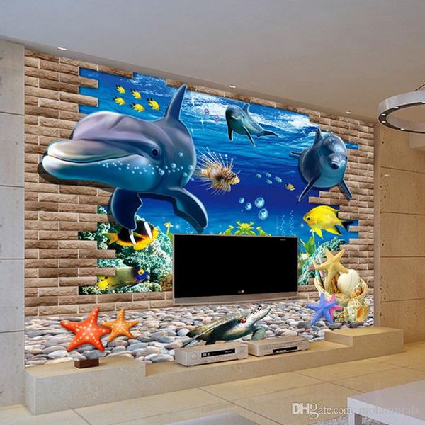 3D Seabed Tropical Fish1 Wall Paper Wall Print Decal Wall Deco Indoor wall Mural