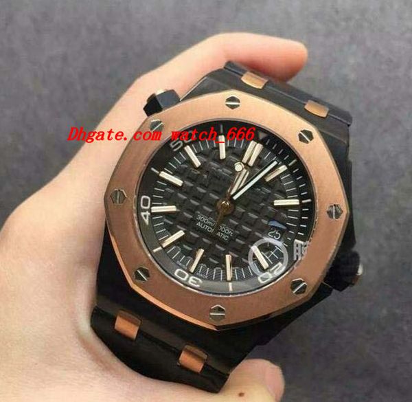 

luxury wristwatch black leather bracelet 15709tr.oo.a005cr.01 automatic mens watch men's watch quality, Slivery;brown