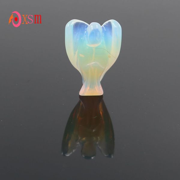 

xinshangmie 1pc fashion opal stone big angel pendants reiki chakra healing crystal charms jewelry