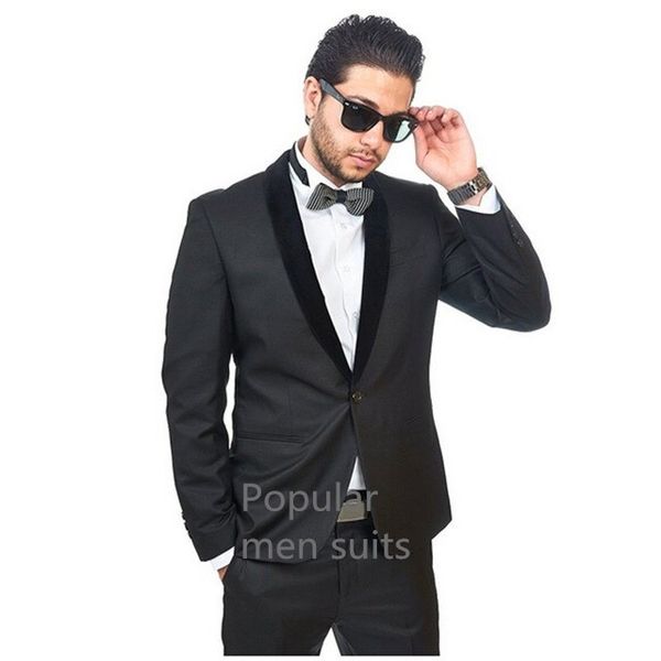 

charcoal shawl lapel mens tuxedos wedding/business custom made one button slim fit 3 pieces groom suits( jacket+pants+tie, White;black