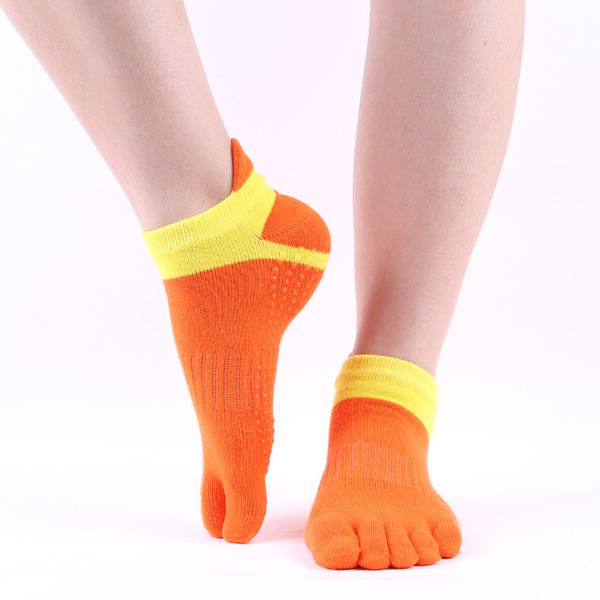 

non-slip yoga socks sport yoga dancing pilates exercise sox five toe socks, Black