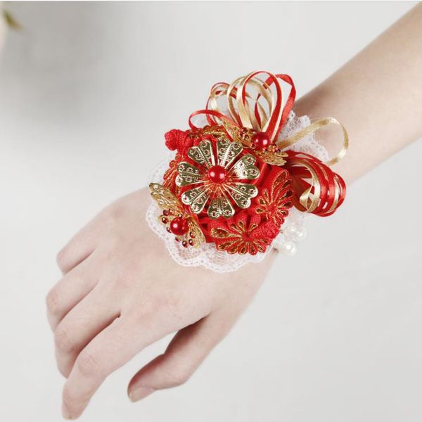 

rose satin bride boutonniere bride holding flower wrist flower brooch