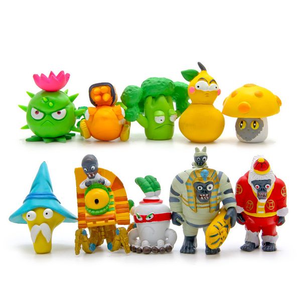 10pcs Plants vs Zombies 2 Toys Games Figuras de a￧￣o Exibir brinquedos decora￧￵es de PVC Nova 8ﾪ vers￣o