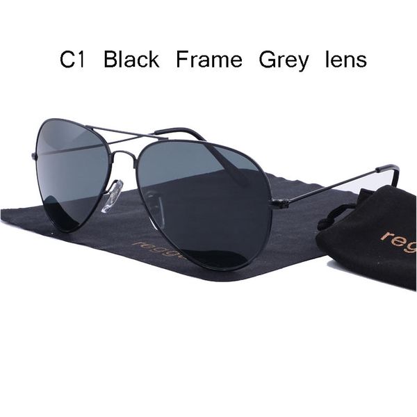 

Luxury band gla len pilot ungla e women men 2018 driving un gla e 58mm 3025 color len e uv400 ray ice blue g15