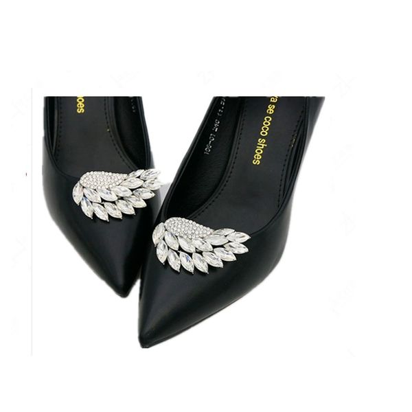

fashion flower crystal shoe buckle clip women high heels wedding bride silver color crystal shoes jewelry accessories, White;pink