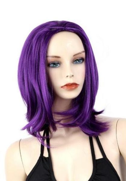 

ly & cs sale dance party cosplays>>>new women straight cospaly short synthetic hair full wig straight purple wigs, Black;brown