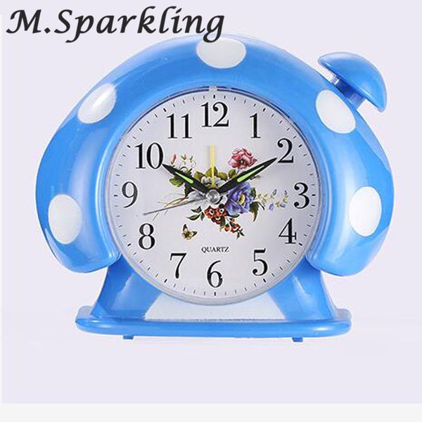 

m.sparkling study bedroom small mushroom alarm clock candy color mushroom style fashion alarm clock student children