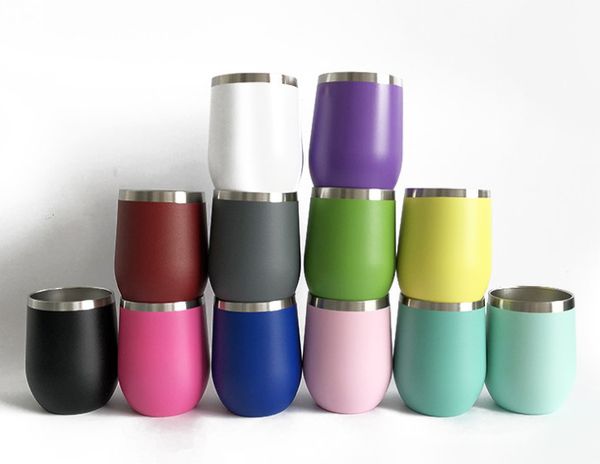 

2018 latest 9oz left edge 1cm spray eggshell cup 12 colors 304 inside and outside 304 stainless steel can be customized logo