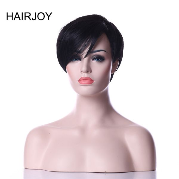 

hairjoy synthetic natrural black high temperature fiber woman hair wig ing