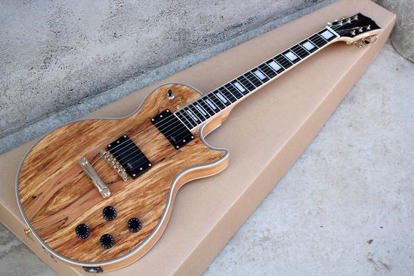 

solid body electric guitar custom shop les map panel transparent brown paul electric guitar 6 strings