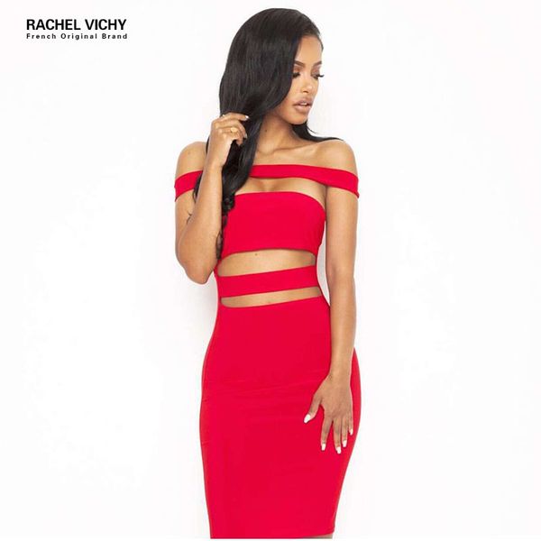

night party bandage dress new women fashion vestidos slash neck club retro red black bodycon elegant robe dresses rv0572, White;black