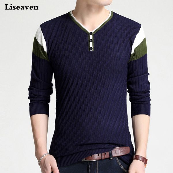 

liseaven pullover sweater long sleeve sweaters men's clothing male pullovers pull homme, White;black