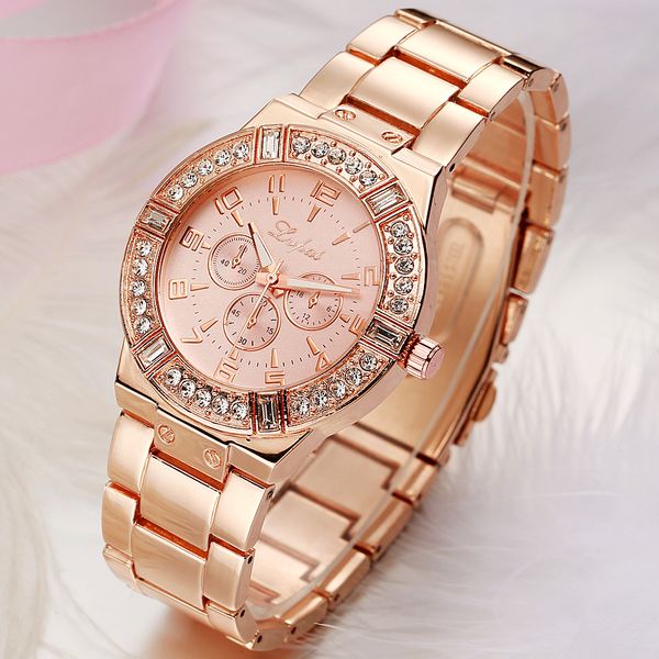 

2018 explosion models brand round women stainless waterproof trend men business watch strap ultra-thin alloy quartz fashion steel a emra, Slivery;brown