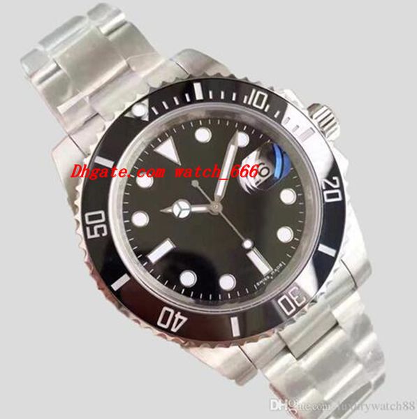 

luxury wristwatch 3 style stainless steel bracelet ceramic bezel 116610 watch mechanical automatic men watches quality, Slivery;brown