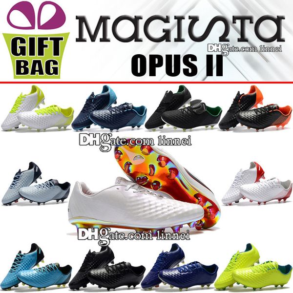 

Mens Original Magista Opus II FG Soccer Shoes Low Leather Football Boots Magista Obra Soccer Cleats Firm Ground Outdoor ACC Football Shoes