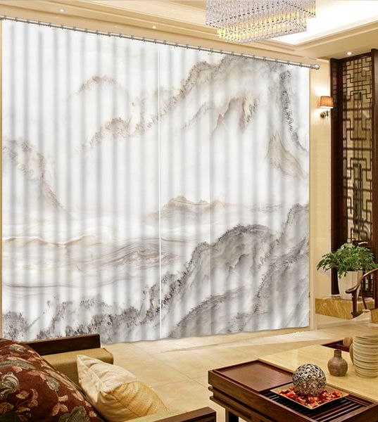

3d blackout curtains marble surf peaks window curtain living room bedroom kitchen cortinas modern home
