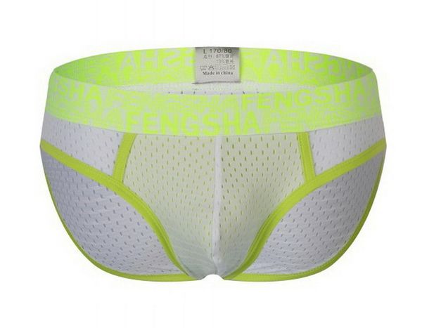 

#f443 quick dry mesh holes men's underwear breathable pouch briefs sports underpants panties /l/xl/xxl/xxxl, Black;white