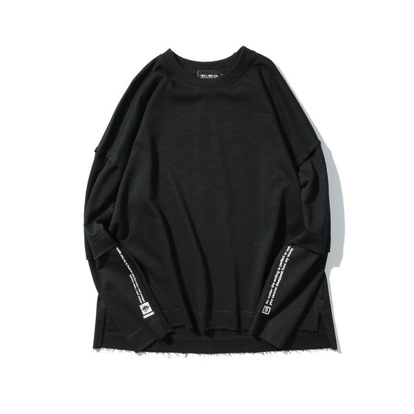 

LOVERS Tshirts Spring Men Women Punk Tops Long Sleeved Letters Printed Tops Patchwork Tees Autumn Clothing