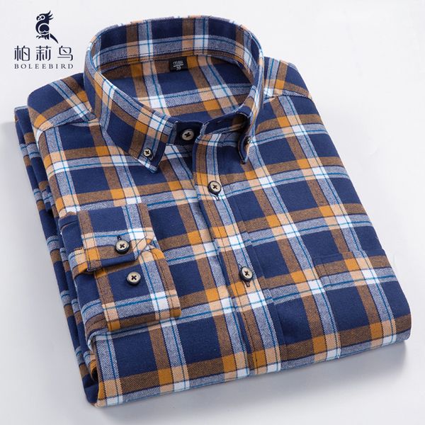 

men's long sleeve plaid checked flannel shirt with pocket slim-fit comfortable soft 100% cotton smart casual button-down shirts, White;black