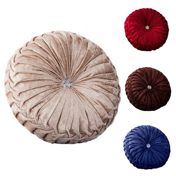 Velvet Pe Foam Round Chair Cushion Seat Pad For Patio Home Car