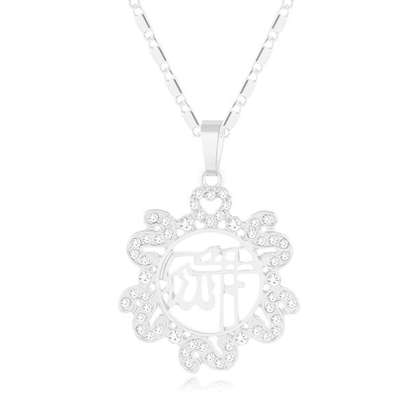 Femmes or//plaqué argent strass Collier Rectangle Cristal Pendentif Chaîne Nouveau