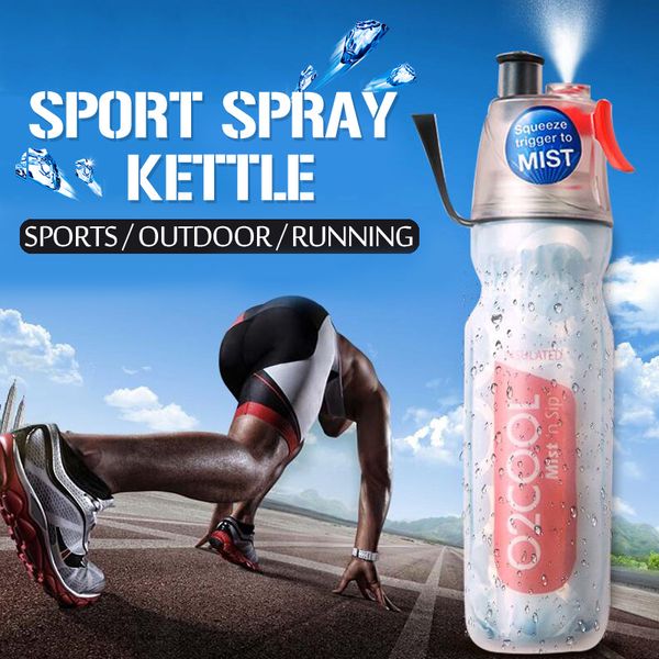 

double-deck sports drink spray water bottle cold insulation outdoor bike bicycle cycling hiking gym bottle 301-0482